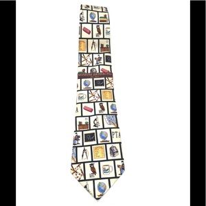 MUSEUM ARTIFACTS SCHOOL DAYS SILK TIE - NEW